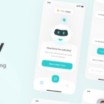 AI assistant app UI resources download, chatbot application UI kit, AI chat customer service system UI design materials, xd, fig source files.