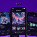 AI image generation application UI interface template materials, AI artificial intelligence image generation
