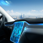 In-vehicle infotainment system UI mockup template, automotive HMI interface mockup PSD source file 3