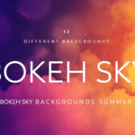 Download multiple beautiful bokeh sky background material packs