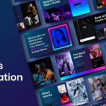 Cyberpunk Gradient Style PowerPoint Slideshow Template Portfolio Template