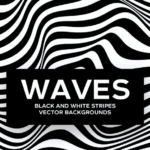 Flowing black and white zebra stripe textured background image