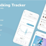 AI walking tracking, AI exercise recording application UI resources