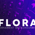 High-definition background material of dreamy abstract gradient floral patterns