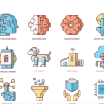 A set of AI-related icon (AI and PSD source files) for artificial intelligence (AI) scenarios