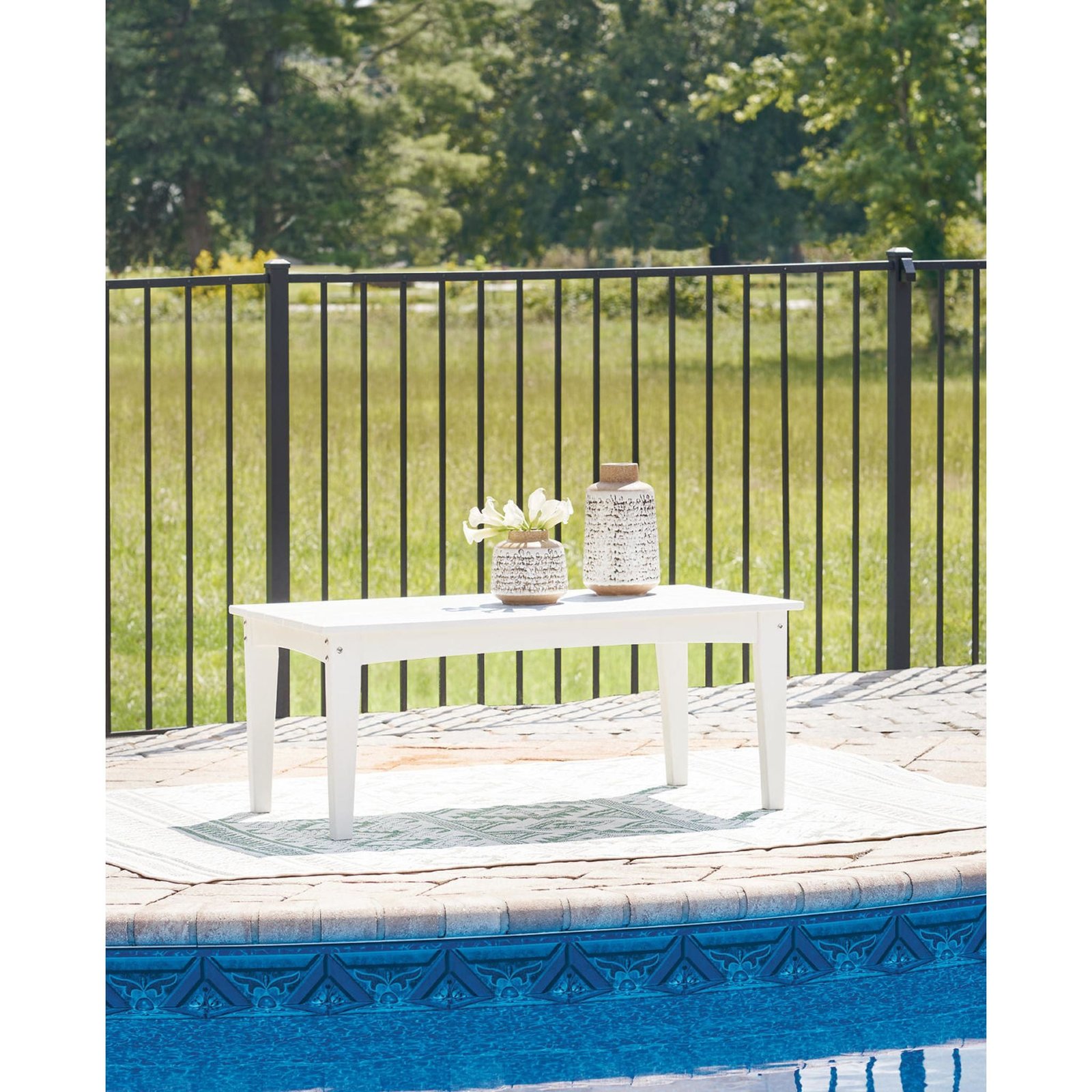 Hyland Wave Outdoor Rectangle Cocktail Table - 图片 7